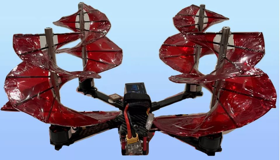 This drone uses a 530-year-old helicopter design by Leonardo da Vinci.