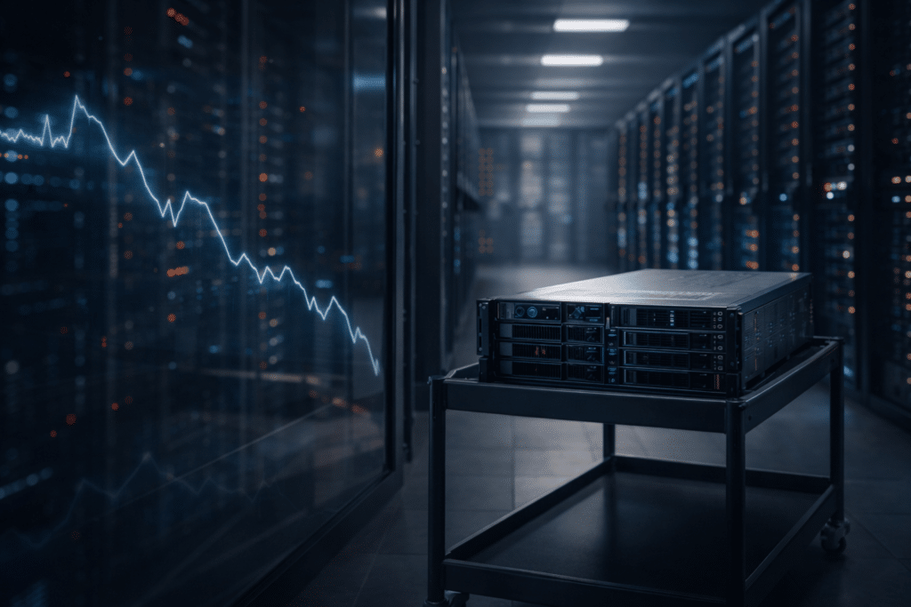 SMCI fell Monday after mixed quarterly signals: slower revenue growth, lower margins, defensive options activity, and intensifying server competition.