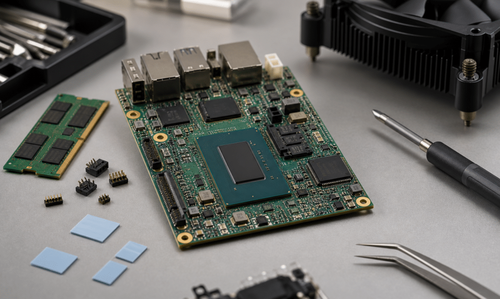 Hero visual representing Congatec conga-TC300 brings Intel Core Series 3 to COM Express