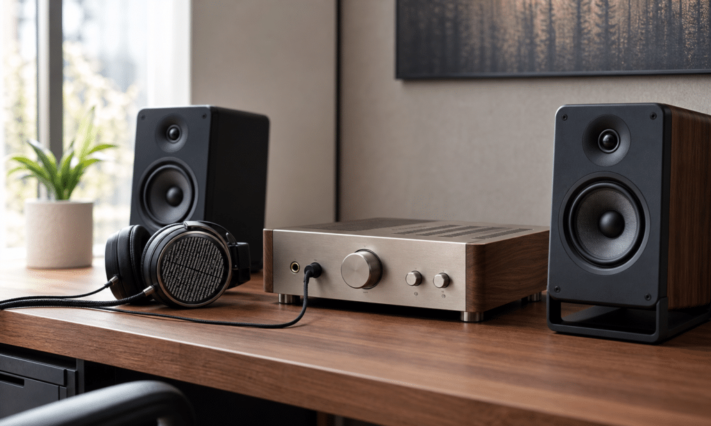 Hero visual representing FiiO’s teased desktop hi-fi trio could be worth watching, focused on FiiO desktop hi-fi