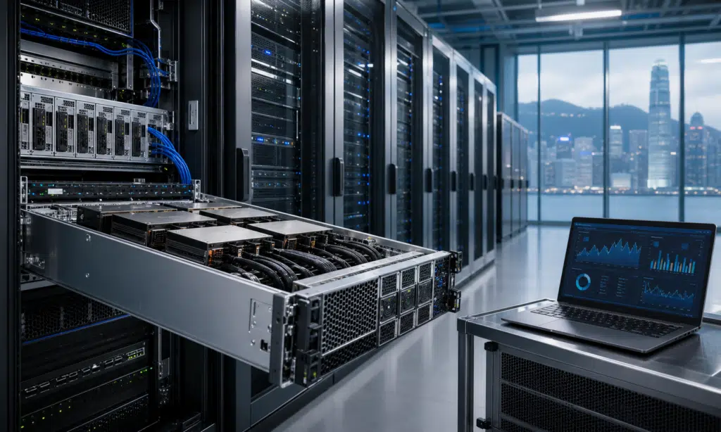 Hero visual representing Lenovo Shares Reach Record High as AI Server Demand Lifts Earnings, focused on Lenovo AI server demand