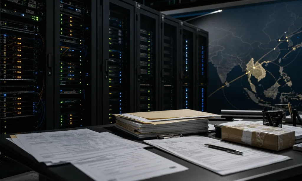Hero visual representing US Reportedly Examines Whether Nvidia AI Servers Reached Alibaba Through Thailand, focused on Nvidia chip smuggling Thailand