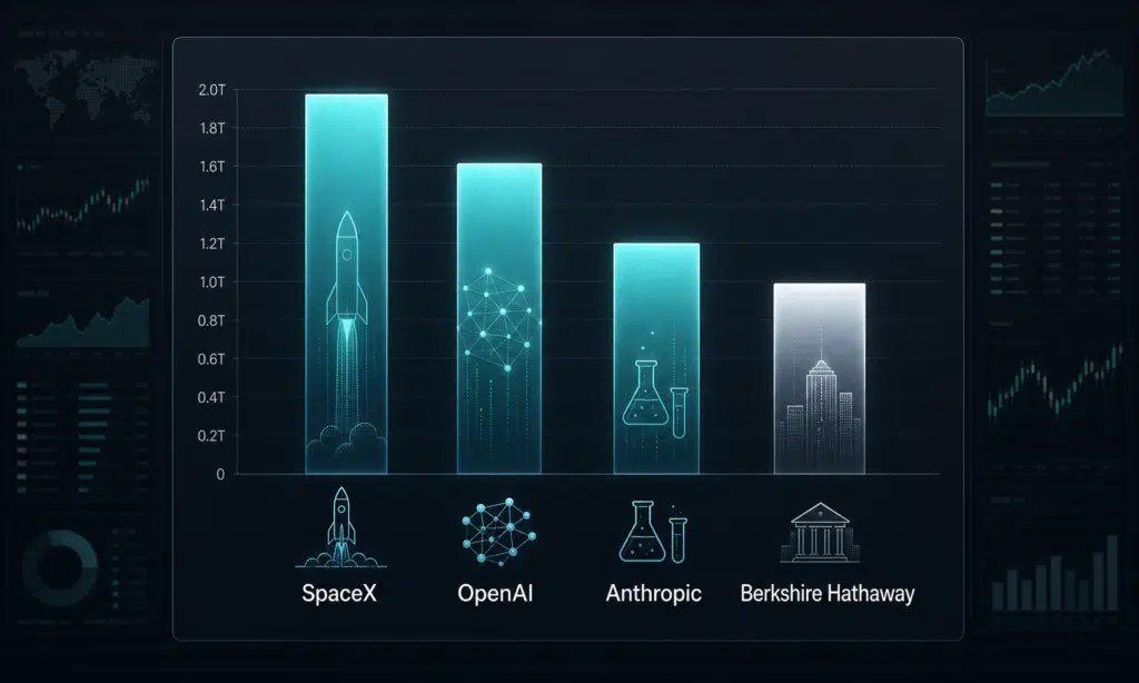 Hero visual representing SpaceX, OpenAI and Anthropic IPO Valuations: What Traders Are Really Pricing In, focused on SpaceX OpenAI IPO valuations