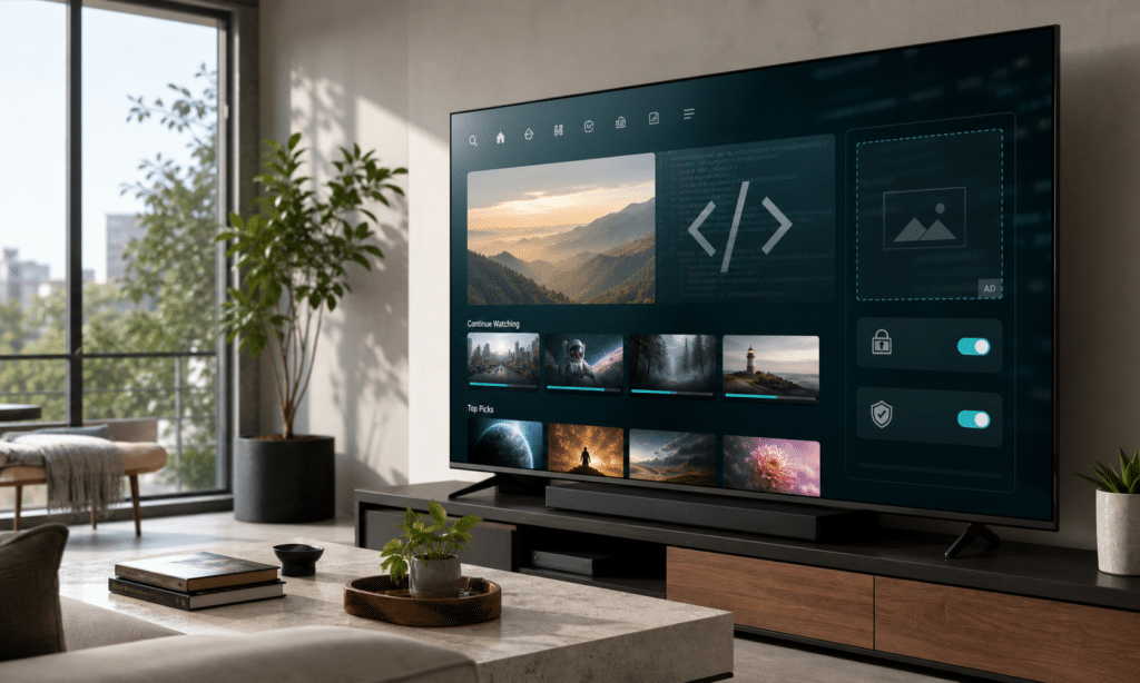 Hero visual representing Vizio GPL Trial Could Shape How Much Control Smart TV Owners Have, focused on Vizio GPL lawsuit