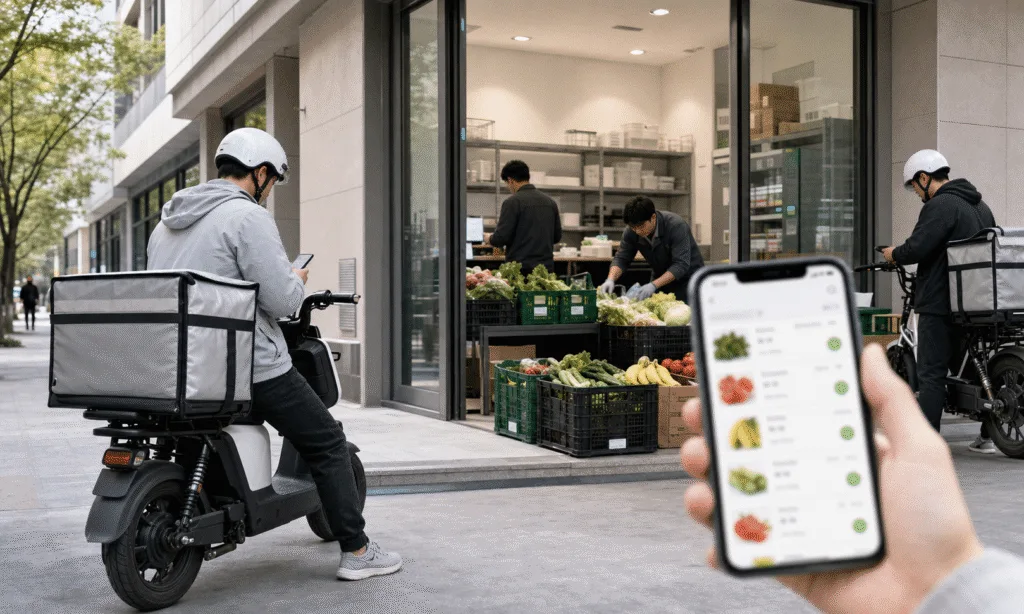 Hero visual representing Alibaba’s Reported Pupu Talks Put Fast Grocery Delivery Back in Focus, focused on Alibaba Pupu acquisition