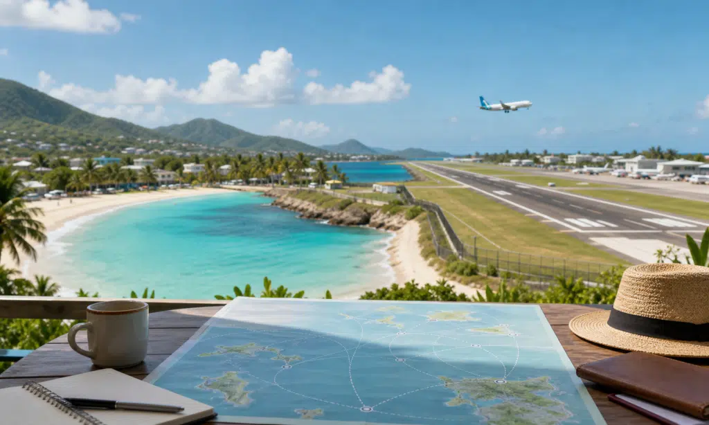 Hero visual representing Caribbean Travel Looks Simpler as Long-Haul Routes Get Messier