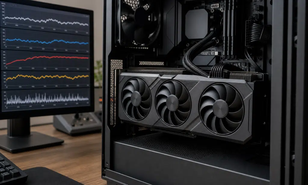 Hero visual representing How to Stress Test a GPU Properly Without Relying on FurMark Alone