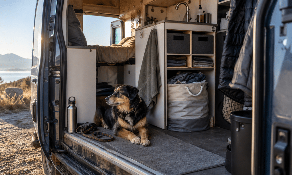 Hero visual representing What Van Life Is Really Like When Space and Hygiene Are Daily Questions, focused on van life hygiene and space