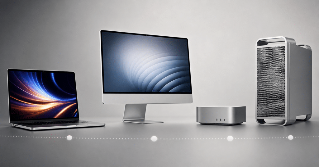 Hero visual representing Apple’s Rumored 11-Mac Overhaul: What Buyers Should Know, focused on Apple Mac lineup