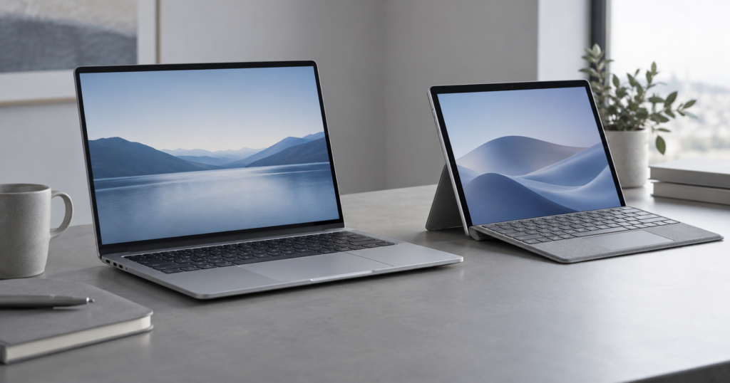 Hero visual representing Microsoft appears to be easing off Copilot+ PC branding