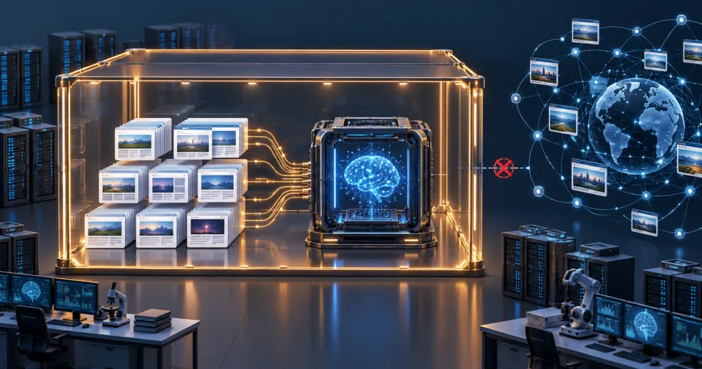 Hero visual representing OpenAI cuts live internet access for frontier model training